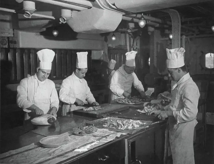 Framed Print : Chefs On The Queen Mary Framed Print : Chefs On The Queen Mary