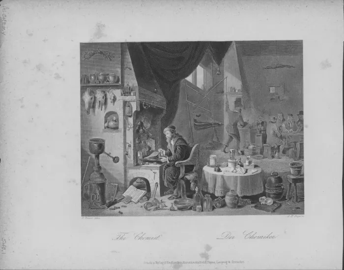 Framed Print : The Chemist At Work Framed Print : The Chemist At Work