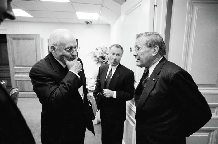 Framed Print : Cheney, Libby and Rumsfeld at the Pentagon Framed Print : Cheney, Libby and Rumsfeld at the Pentagon