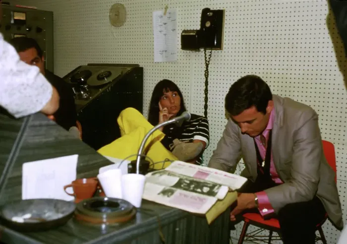 Framed Print : Cher Recording Framed Print : Cher Recording