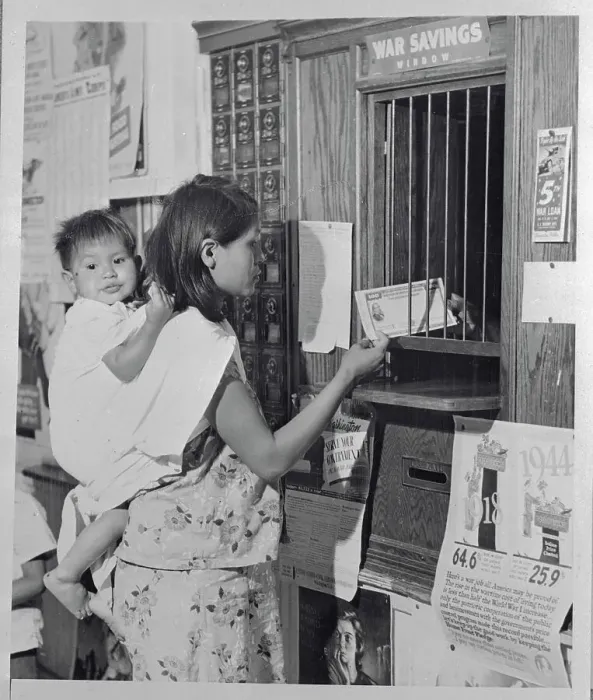 Framed Print : Cherokee Mother Buying a War Bond Framed Print : Cherokee Mother Buying a War Bond