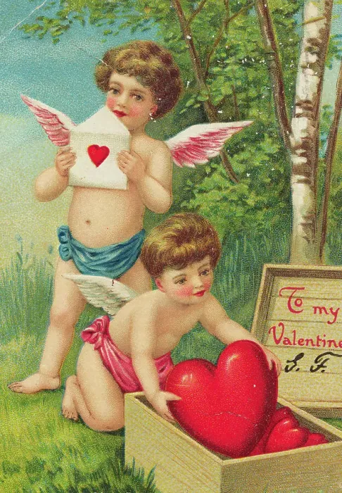 Framed Print : Cherub Pulling Heart from Box Framed Print : Cherub Pulling Heart from Box