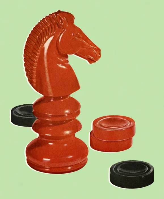 Framed Print : Chess and Checkers Game Pieces