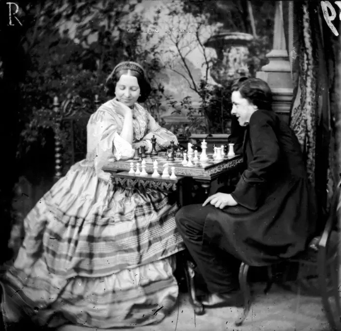 Framed Print : Chess Partners