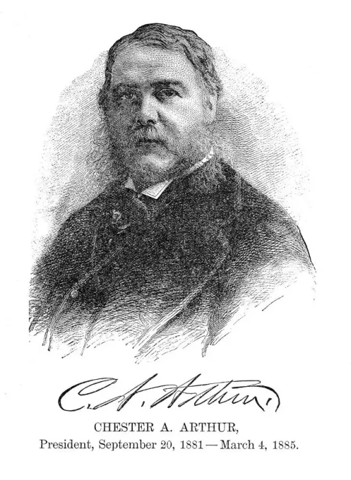 Framed Print : Chester A. Arthur - USA President engraving with his signature 1888 Framed Print : Chester A. Arthur - USA President engraving with his signature 1888