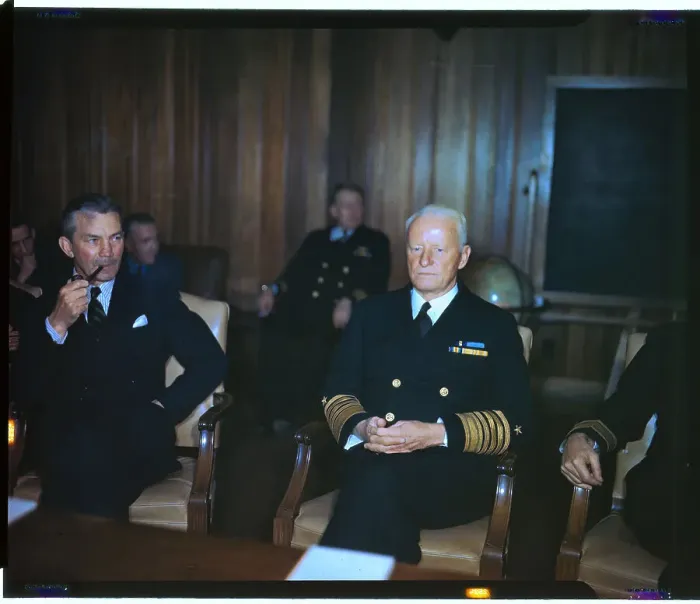 Framed Print : Chester W. Nimitz Sitting at Conference Framed Print : Chester W. Nimitz Sitting at Conference