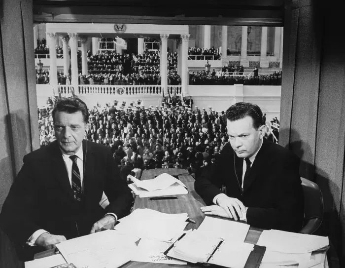 Framed Print : Chet Huntley David Brinkley Inaugaration Framed Print : Chet Huntley David Brinkley Inaugaration