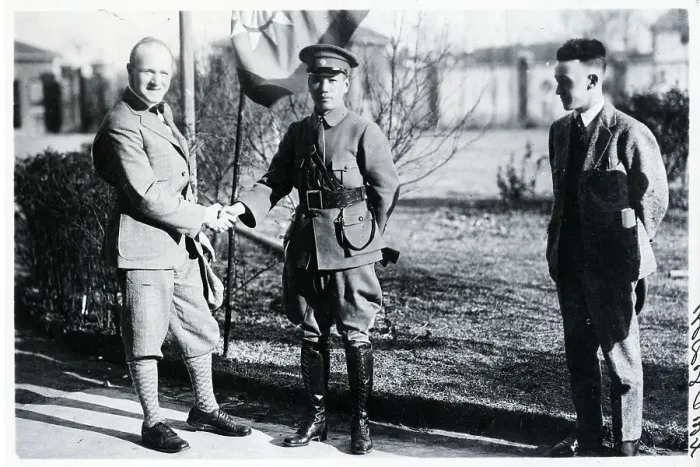 Framed Print : Chiang Kai-Shek Shakes Charlie Sloan's Hand Framed Print : Chiang Kai-Shek Shakes Charlie Sloan's Hand