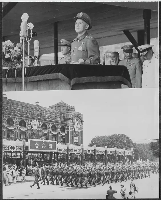 Framed Print : Chiang Kai Shek Vowing to Free China at Podium Framed Print : Chiang Kai Shek Vowing to Free China at Podium