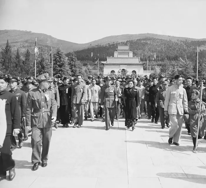 Framed Print : Chiang Kai Shek And Wife Leave Grave Framed Print : Chiang Kai Shek And Wife Leave Grave
