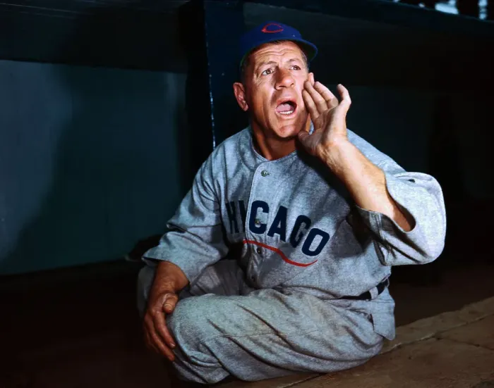 Framed Print : Chicago Cubs Manager Charlie Grimm Shouting in Dugout Framed Print : Chicago Cubs Manager Charlie Grimm Shouting in Dugout