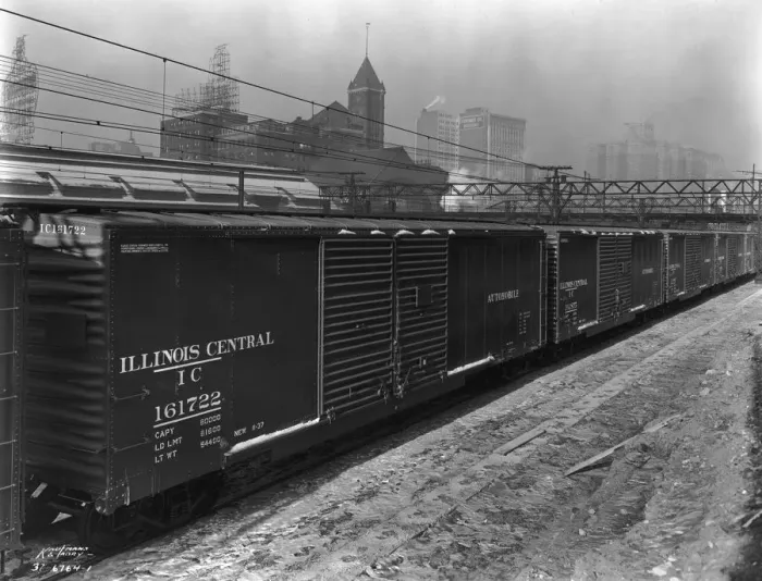 Framed Print : Chicago Freight Train Framed Print : Chicago Freight Train