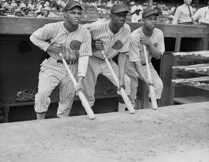 Framed Print : Chicago Giants Players Standing in Dugout Framed Print : Chicago Giants Players Standing in Dugout