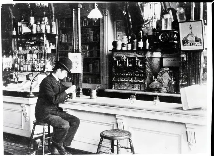 Framed Print : Chicago Ice Cream Parlor Ca. 1895 Framed Print : Chicago Ice Cream Parlor Ca. 1895