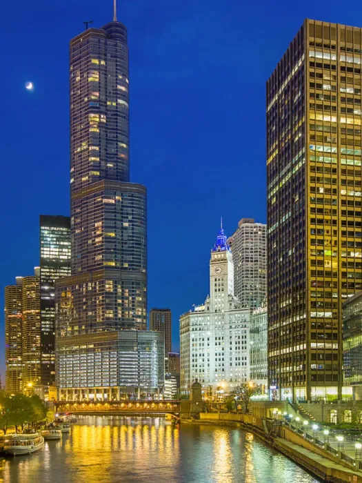 Framed Print : Chicago by night Framed Print : Chicago by night