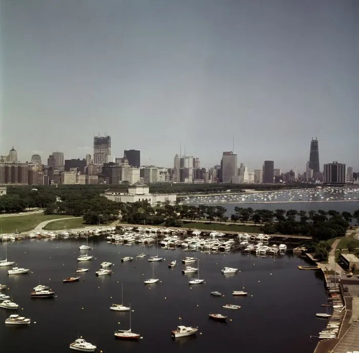 Framed Print : Chicago Skyline And Harbour Framed Print : Chicago Skyline And Harbour
