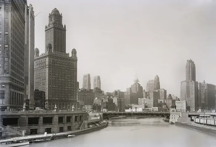 Framed Print : Chicago Skyline and River Framed Print : Chicago Skyline and River
