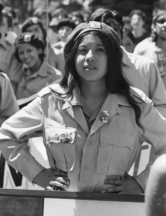 Framed Print : Chicana Woman at an Anti-Discrimination Rally Framed Print : Chicana Woman at an Anti-Discrimination Rally