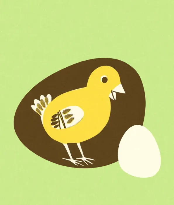 Framed Print : Chick and an Egg