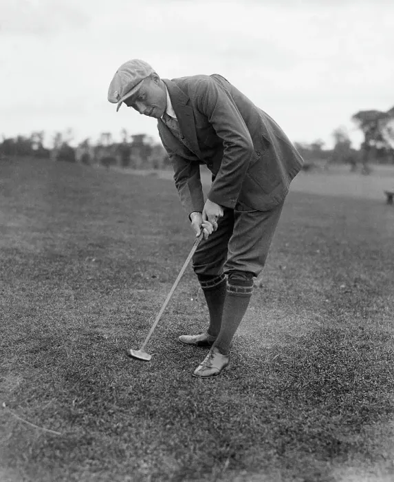 Framed Print : Chick Evans Putting Framed Print : Chick Evans Putting