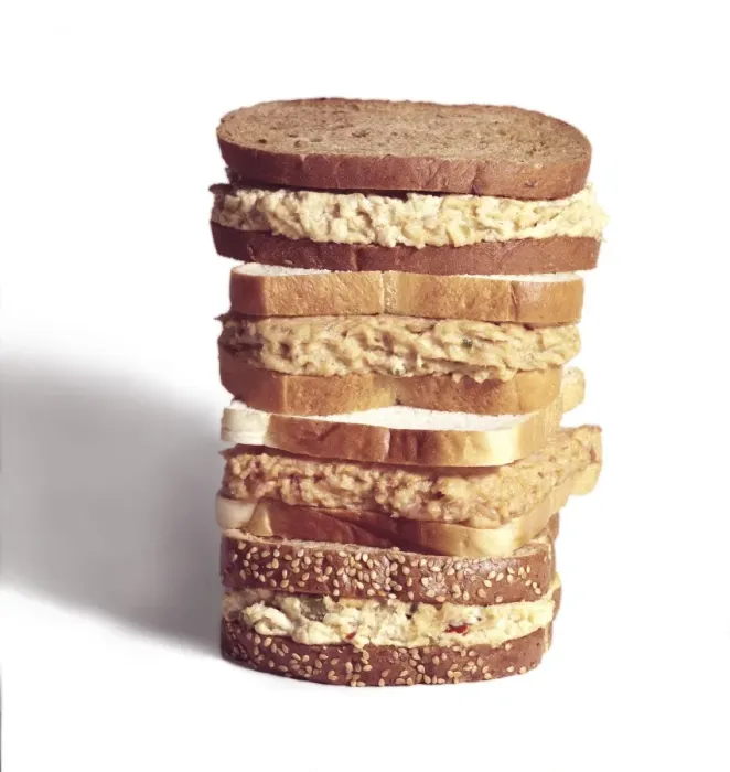 Framed Print : Chicken Sandwiches Stacked Framed Print : Chicken Sandwiches Stacked