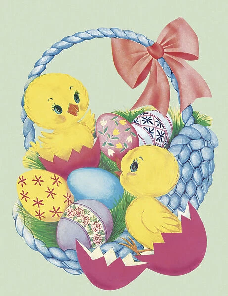 Chicks in Easter Basket