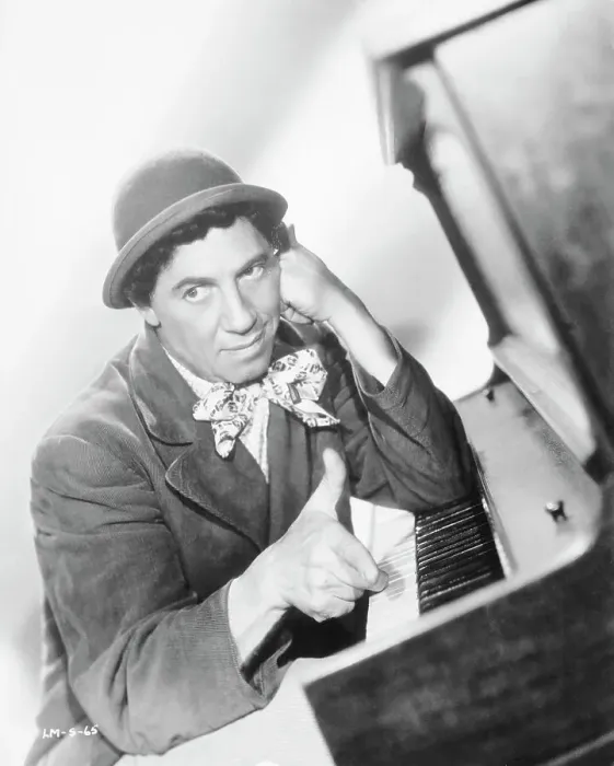 Framed Print : Chico Marx Leaning on Piano Framed Print : Chico Marx Leaning on Piano