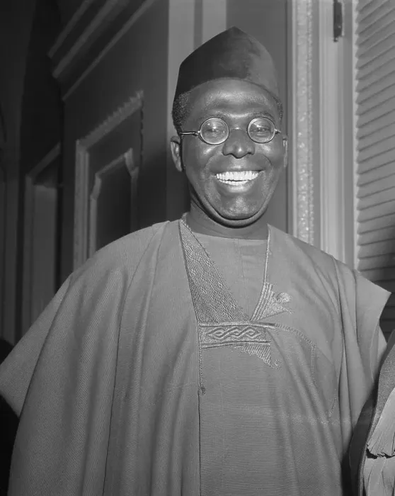 Framed Print : Chief Abafemi Awolowo with Frances P. Bolton Framed Print : Chief Abafemi Awolowo with Frances P. Bolton
