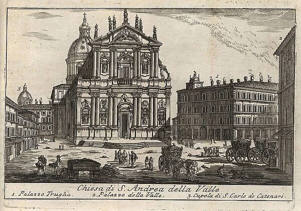 Chiesa di S. Andrea della Valle, Rome, Italy, 1767, digital reproduction of an 18th century original, original date unknown