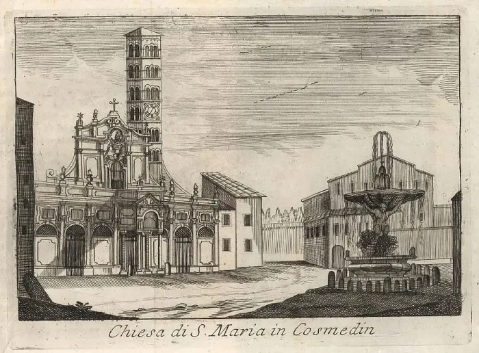 Framed Print : Chiesa di S. Maria in Cosmedin, 1767, Rome, Italy, digital reproduction of an 18th century original, original date unknown Framed Print : Chiesa di S. Maria in Cosmedin, 1767, Rome, Italy, digital reproduction of an 18th century original, original date unknown