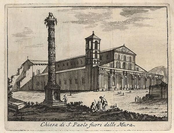 Chiesa di S. Paolo fuori delle Mora, 1767, Rome, Italy, digital reproduction of an 18th century original, original date unknown