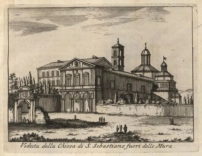 Framed Print : Chiesa di S. Sebastiano fuori delle Mora, 1767, Rome, Italy, digital reproduction of an 18th century original, original date unknown Framed Print : Chiesa di S. Sebastiano fuori delle Mora, 1767, Rome, Italy, digital reproduction of an 18th century original, original date unknown