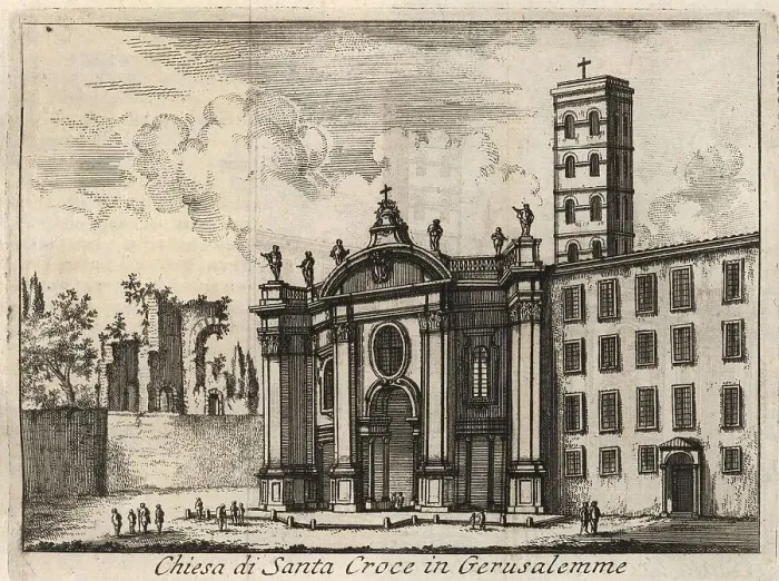 Framed Print : Chiesa di Santa Croce in Gerusalemme, Rome, Italy, 1767, digital reproduction of an 18th century original, original date unknown Framed Print : Chiesa di Santa Croce in Gerusalemme, Rome, Italy, 1767, digital reproduction of an 18th century original, original date unknown