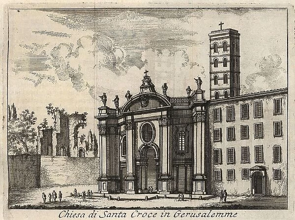 Chiesa di Santa Croce in Gerusalemme, Rome, Italy, 1767, digital reproduction of an 18th century original, original date unknown