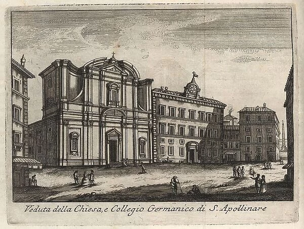 Chiesa, e Collegio Germanico di S. Apollinare, 1767, Rome, Italy, digital reproduction of an 18th century original, original date unknown