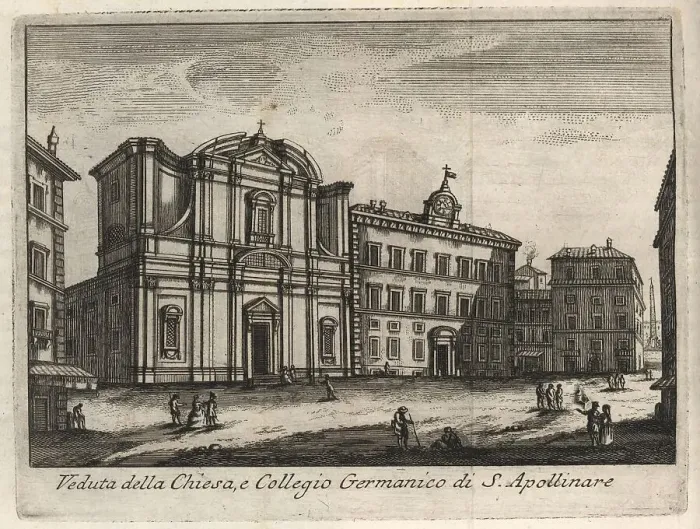 Framed Print : Chiesa, e Collegio Germanico di S. Apollinare, 1767, Rome, Italy, digital reproduction of an 18th century original, original date unknown Framed Print : Chiesa, e Collegio Germanico di S. Apollinare, 1767, Rome, Italy, digital reproduction of an 18th century original, original date unknown
