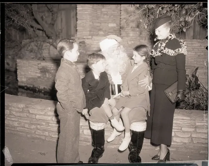 Framed Print : Child Actors with Santa Claus