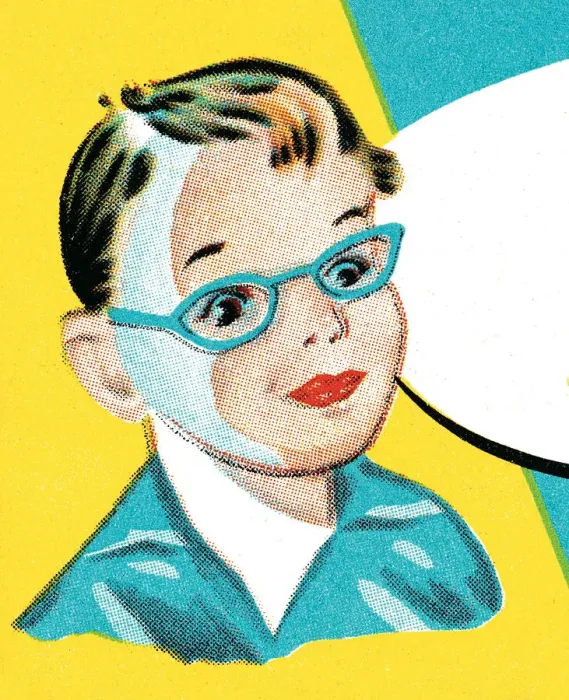 Framed Print : Child in blue glasses Framed Print : Child in blue glasses