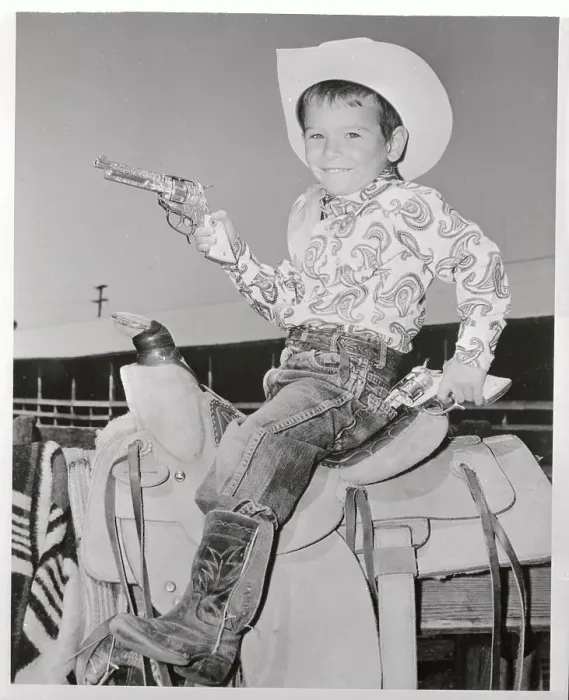 Framed Print : Child Dressed as Cowboy Framed Print : Child Dressed as Cowboy