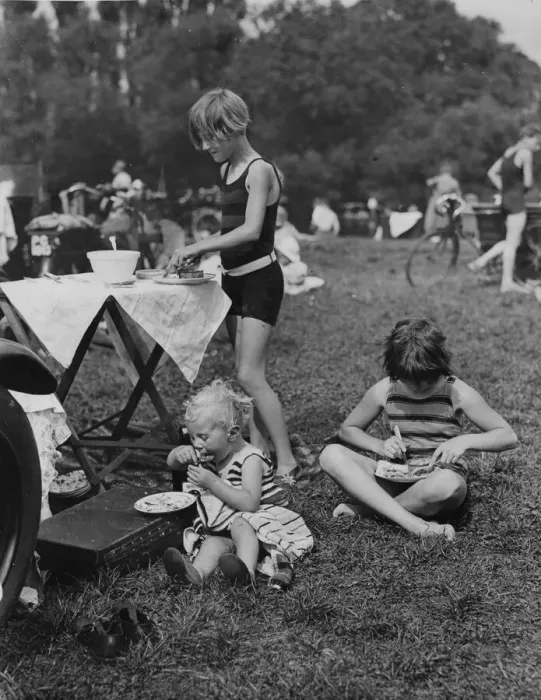 Framed Print : Child Picnic