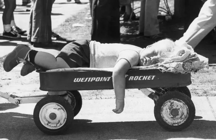 Framed Print : Child Sleeping In Wagon Framed Print : Child Sleeping In Wagon