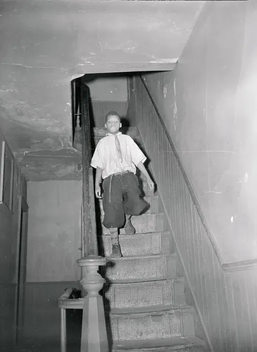 Framed Print : Child Walking Down Stairs Framed Print : Child Walking Down Stairs