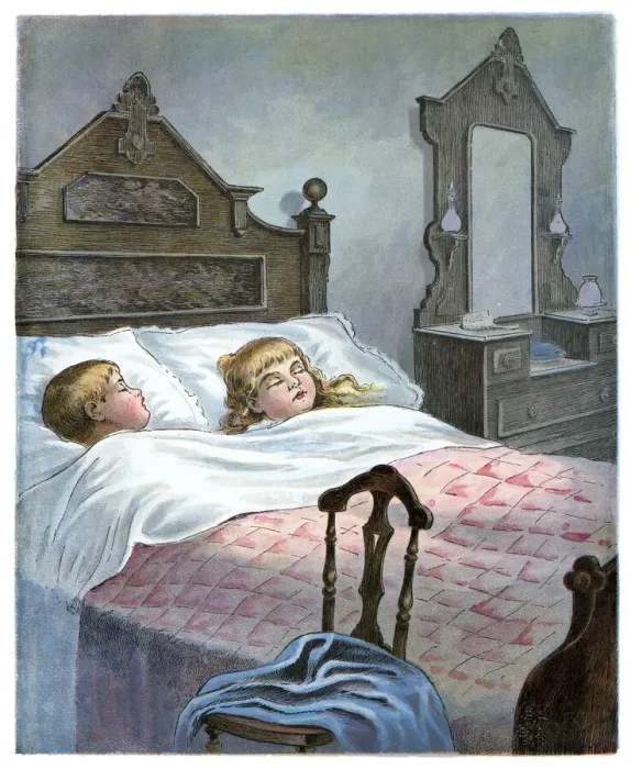 Framed Print : Children Asleep Framed Print : Children Asleep