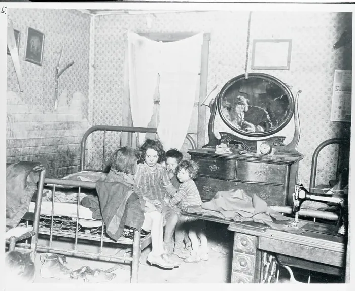 Framed Print : Children in a Bedroom Framed Print : Children in a Bedroom
