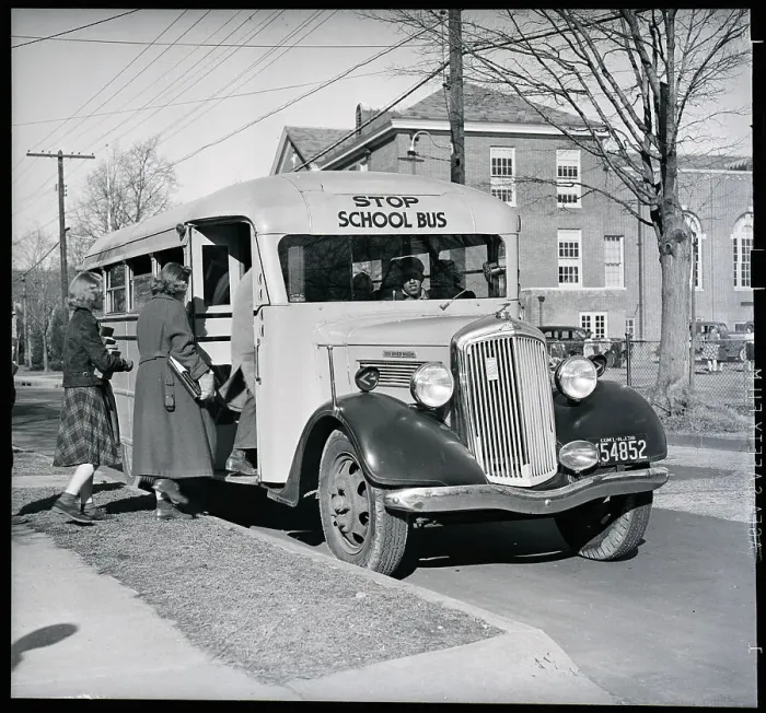 Framed Print : Children Boarding School Bus Framed Print : Children Boarding School Bus