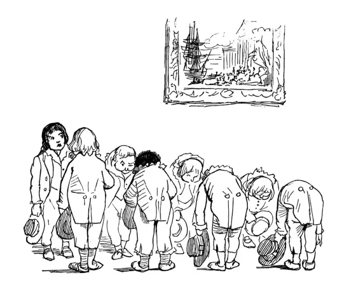 Framed Print : Children bowing Framed Print : Children bowing
