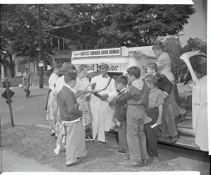 Framed Print : Children Buying Ice Cream Framed Print : Children Buying Ice Cream