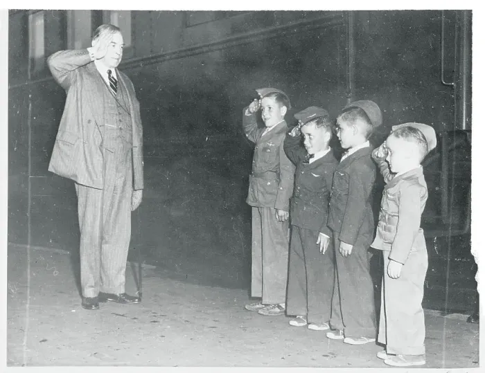 Framed Print : Children and Canadian Prime Minister Saluting Framed Print : Children and Canadian Prime Minister Saluting