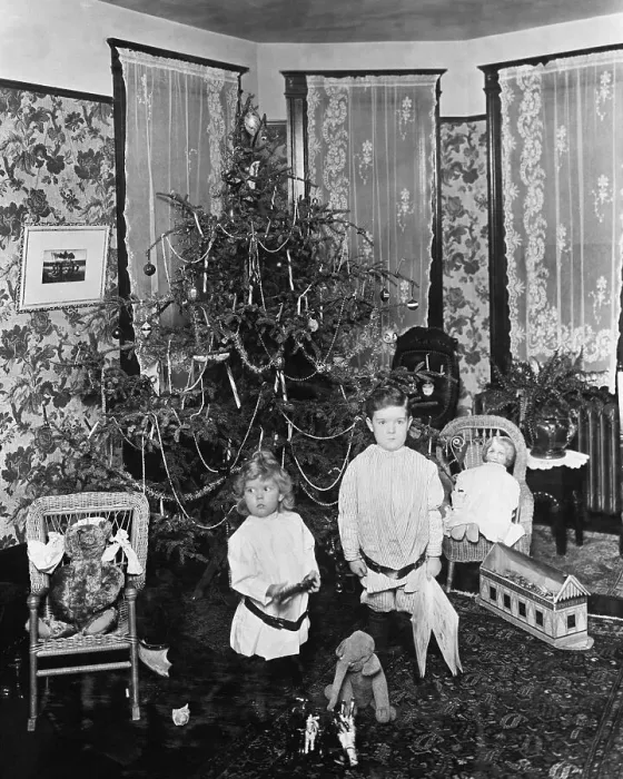 Framed Print : Children Beside the Christmas Tree