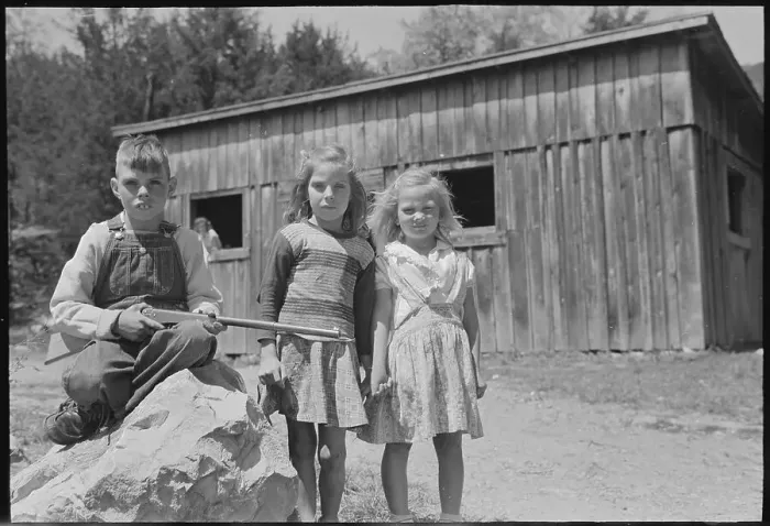 Framed Print : Children in Cumberland Mountains Framed Print : Children in Cumberland Mountains
